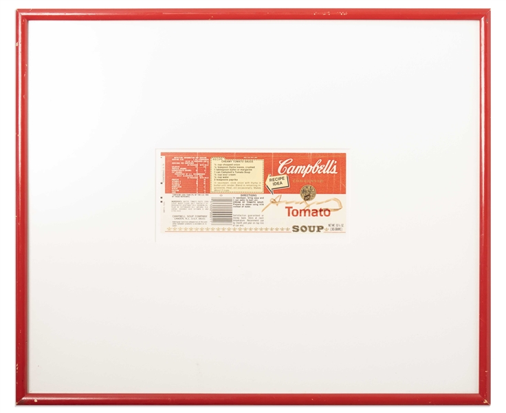 Andy Warhol Signed Campbell's Soup Label
